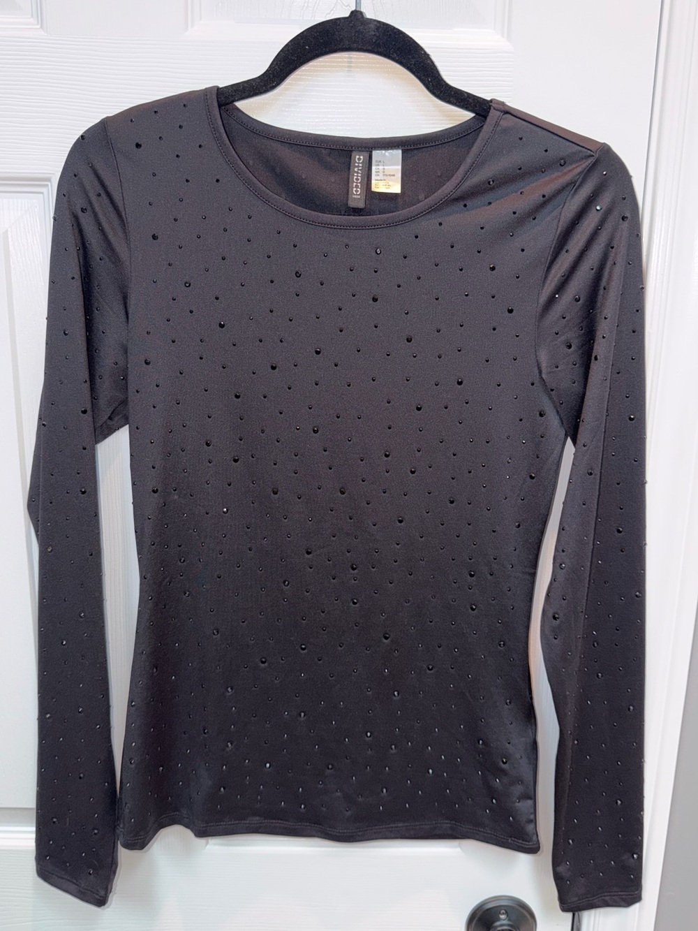 H&M Black Rhinestoned Longsleeve Top